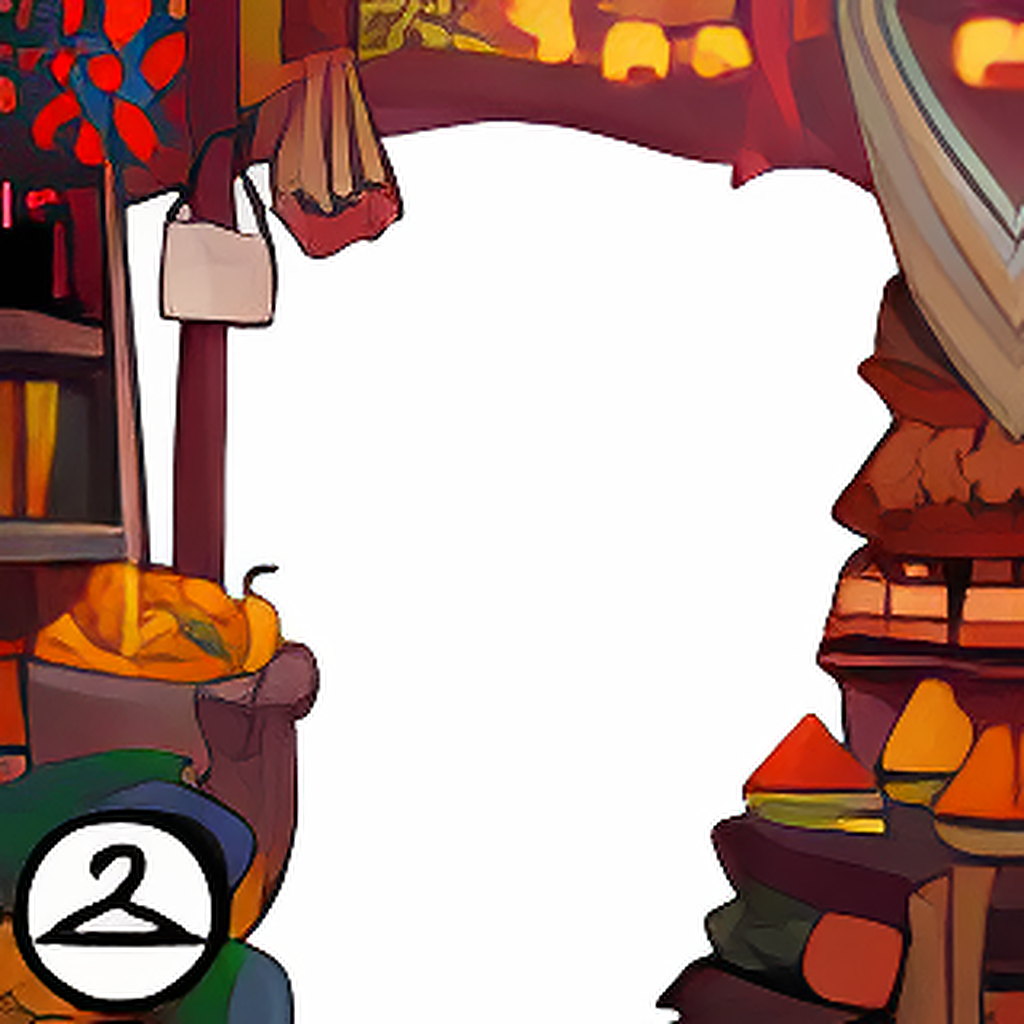 Vibrant Market Stall Foreground