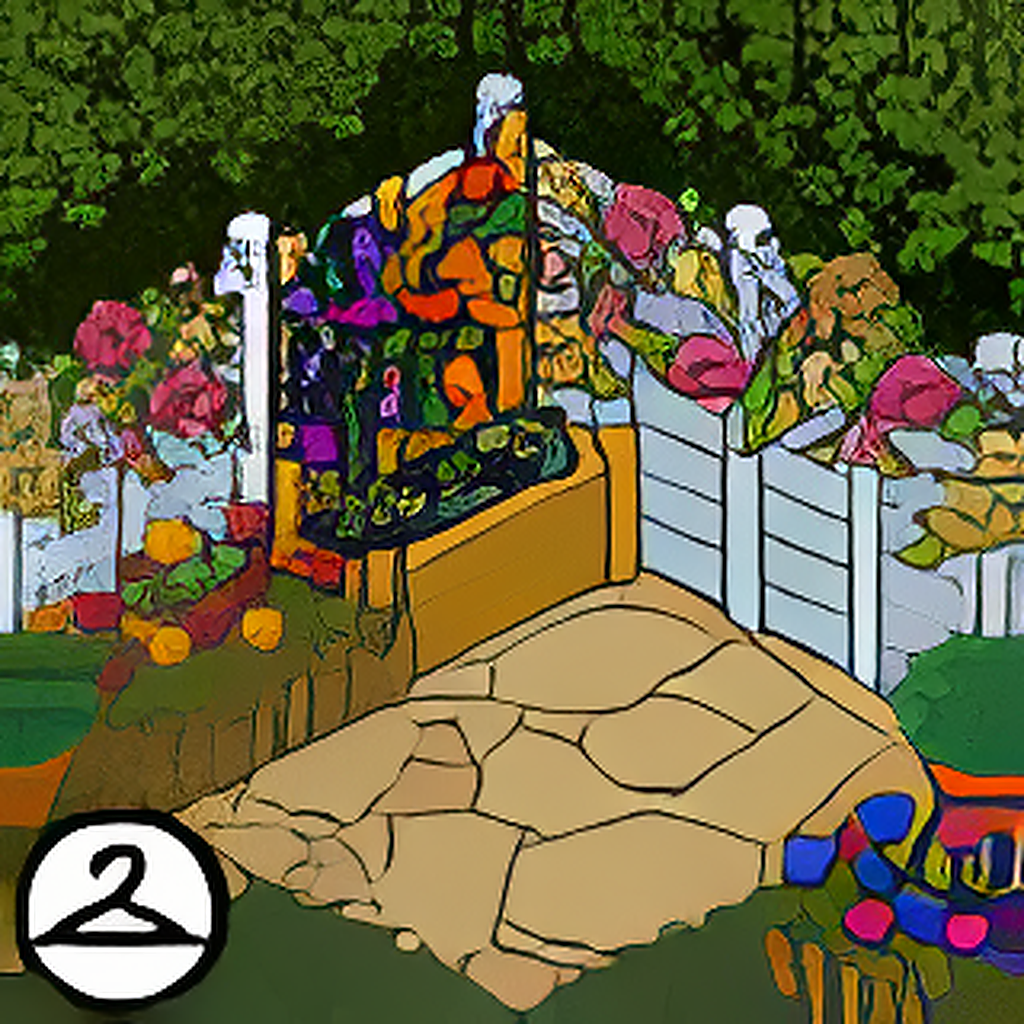 Pixel Habbo Hotel Cosy Garden Background