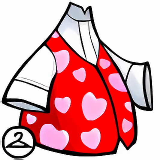 Red Heart Vest and Shirt