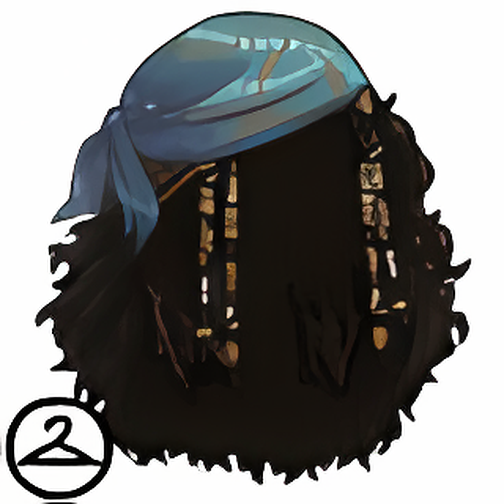 Curly Pirate Locks with Bandana Wig