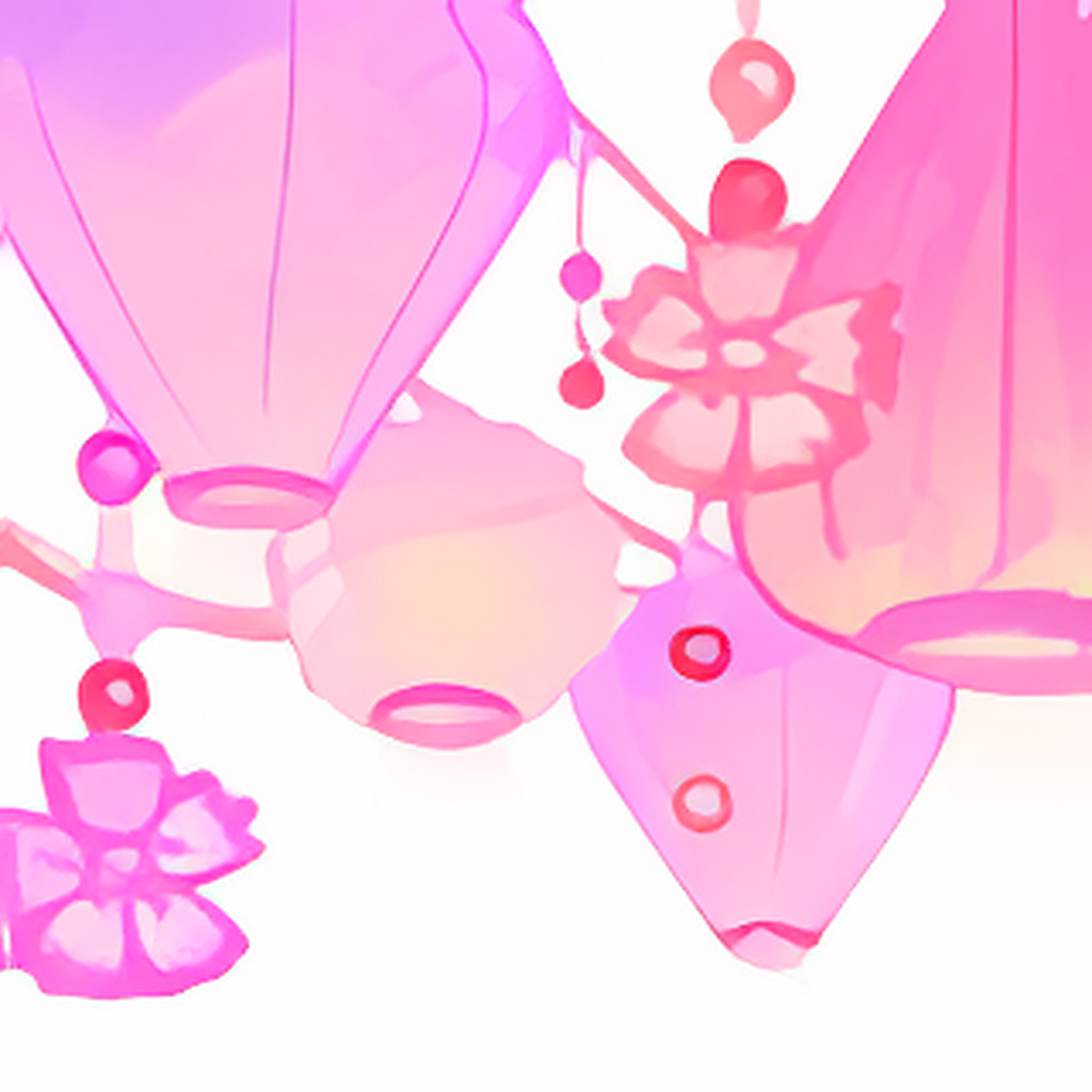 Dyeworks Pink: Garden Festival Lantern Garland
