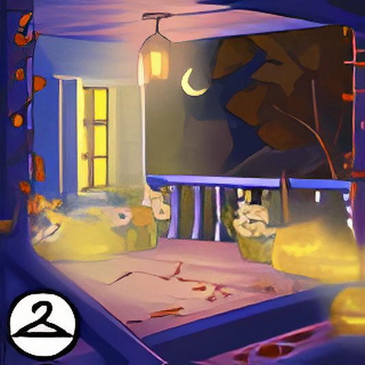 Cosy Halloween Porch Background
