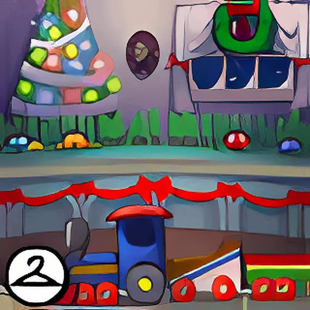 Whimsical Toy Train Background