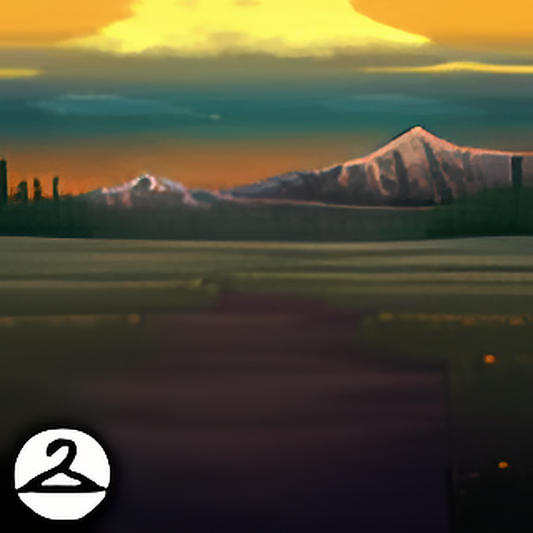 Dyeworks Orange: Eventide Mountains Background