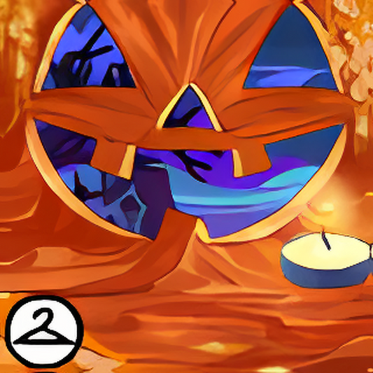 In a Jack-o-Lantern Background