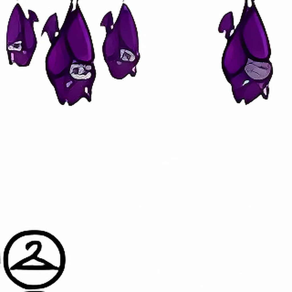 Dyeworks Purple: Hanging Bats Trinket