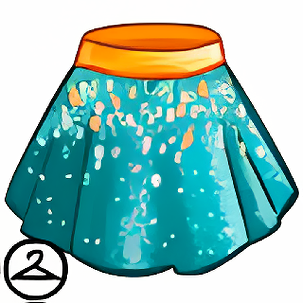 Sparkling Aqua Sequin Skirt