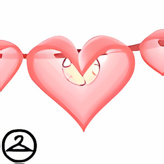 Luminous Pink Heart Garland