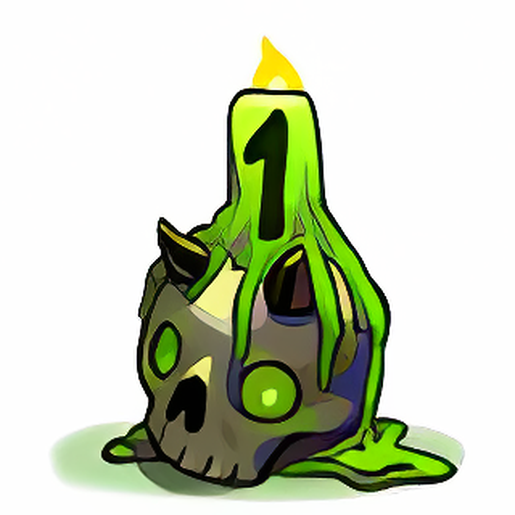 Haunted Mansion Spooky Skull Candle 1-Pack