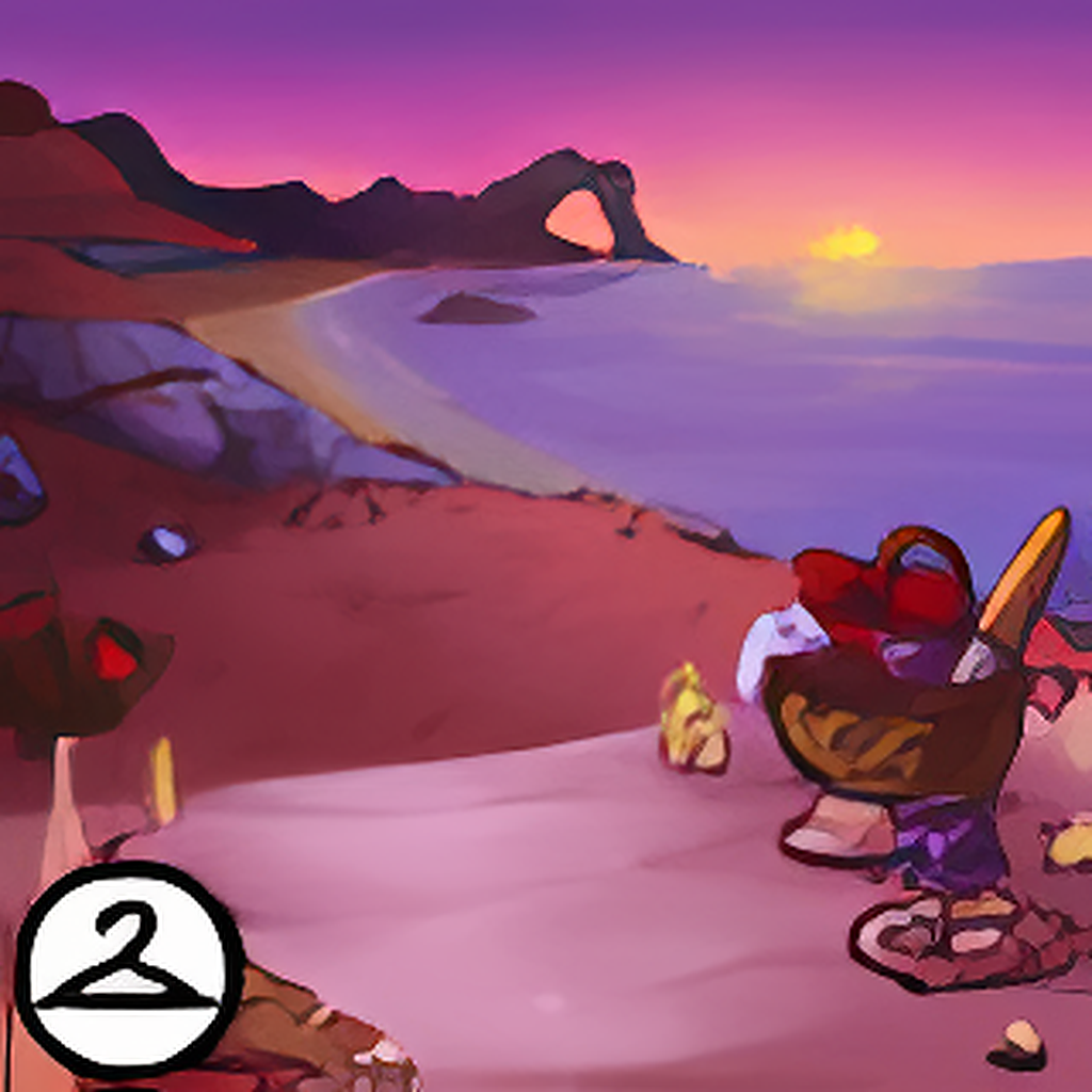 Valentine Picnic on the Cliffside Background