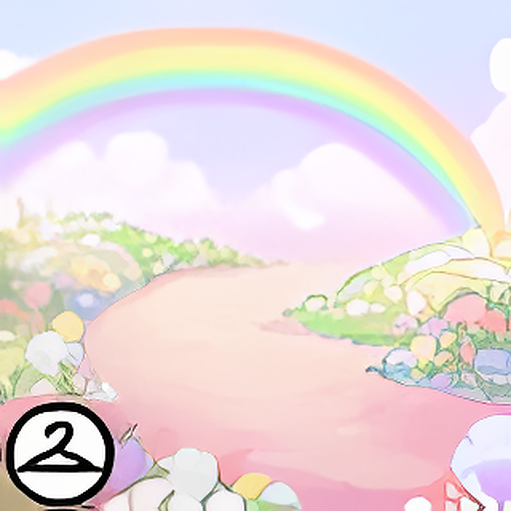 Rainbow Spring Flower Path Background