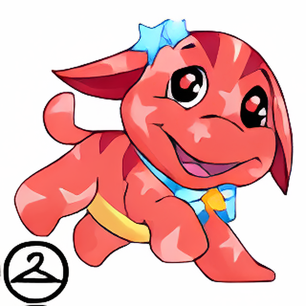 Prismatic Red: Celebratory Anniversary Poogle