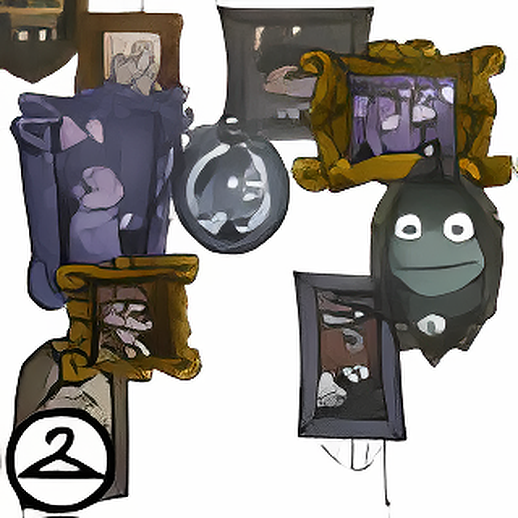 Haunted Floating Picture Frames Garland