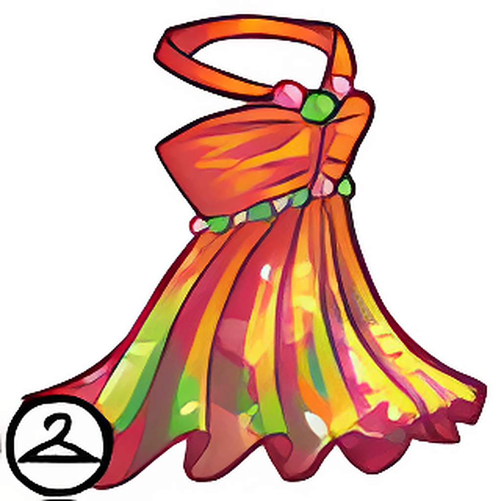 Orange Island Dress