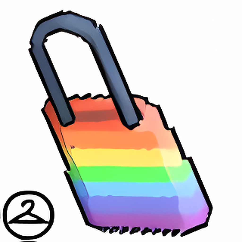 Pixel Habbo Hotel Rainbow Bag Trinket