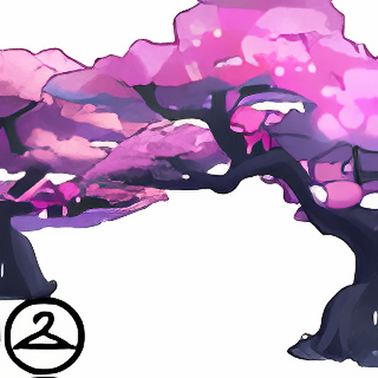 Pink Faellies in Cherry Blossom Trees Background Item