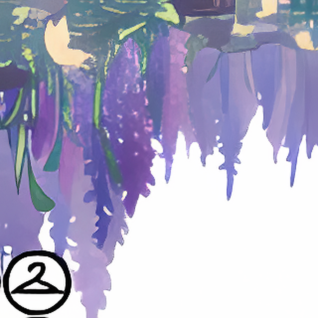 Wisteria and Butterfly Garland