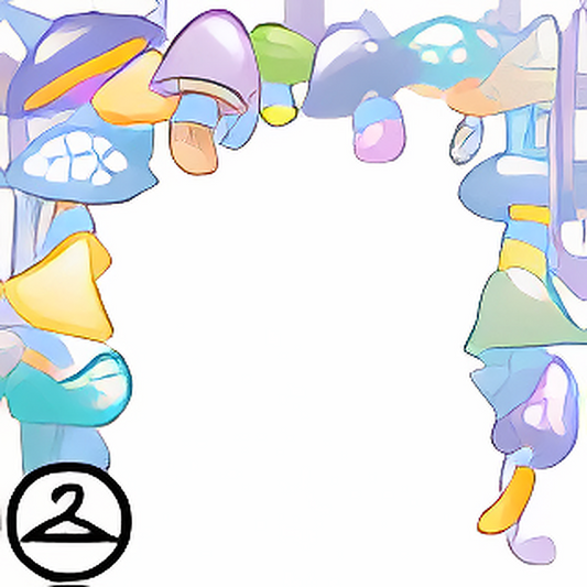 Colourful Mushroom Garland