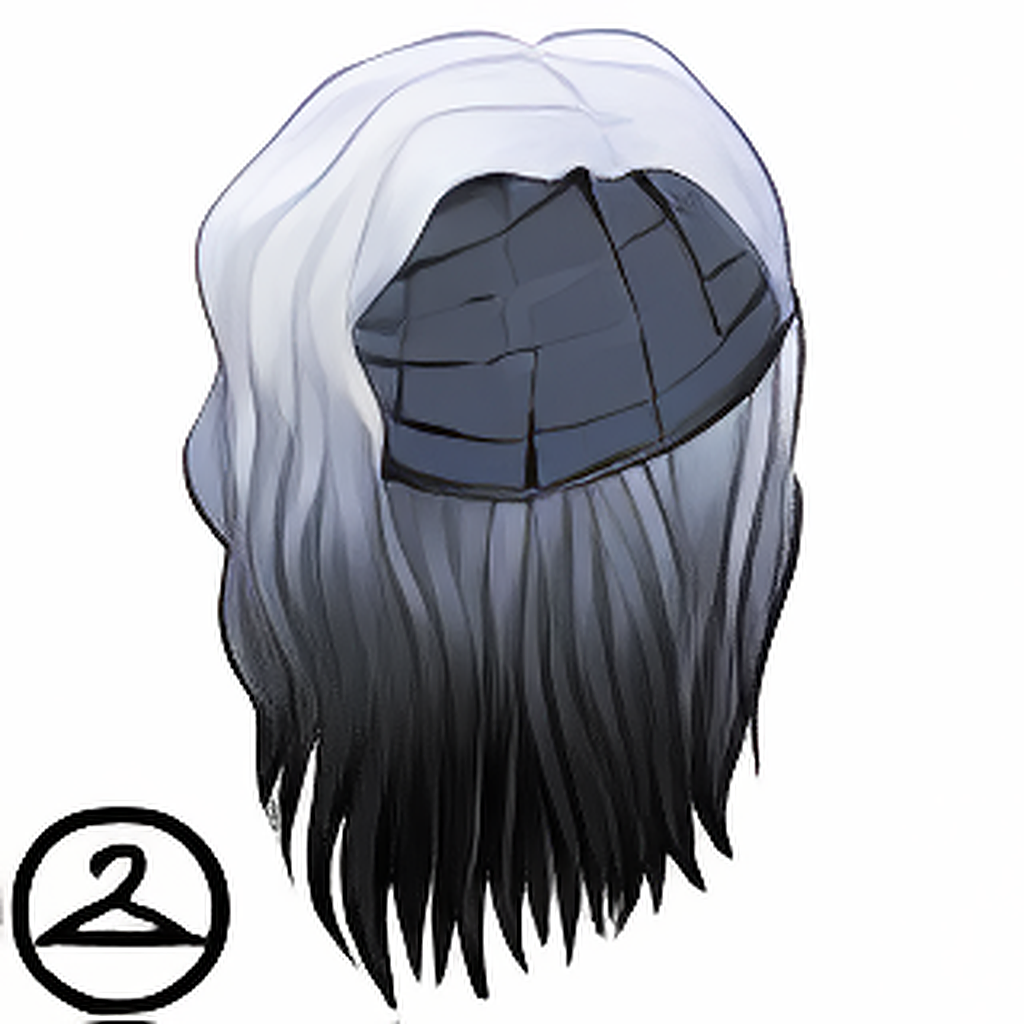 Black and White Undead Wig