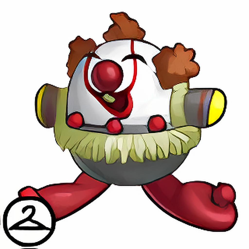 Creepy-Dressed Clown Chia Background Item