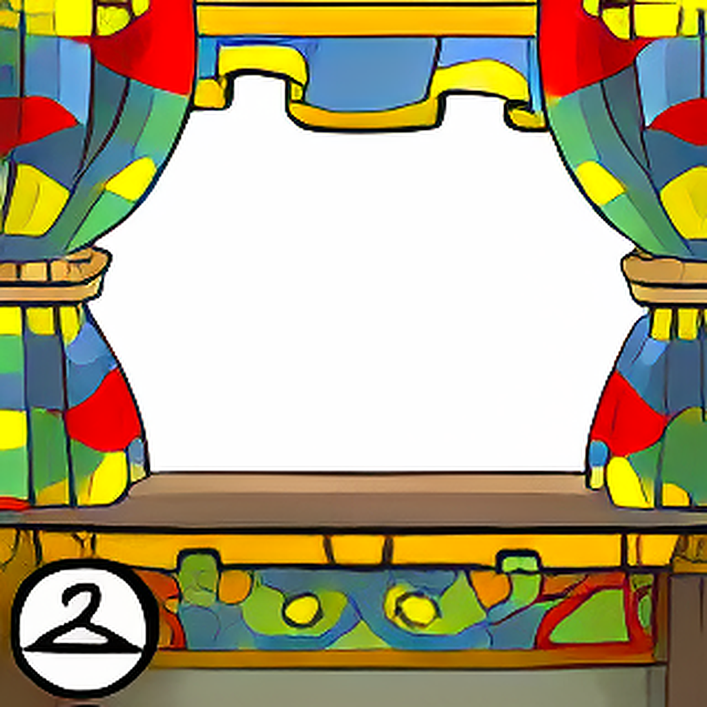 Wooden Puppet Show Frame