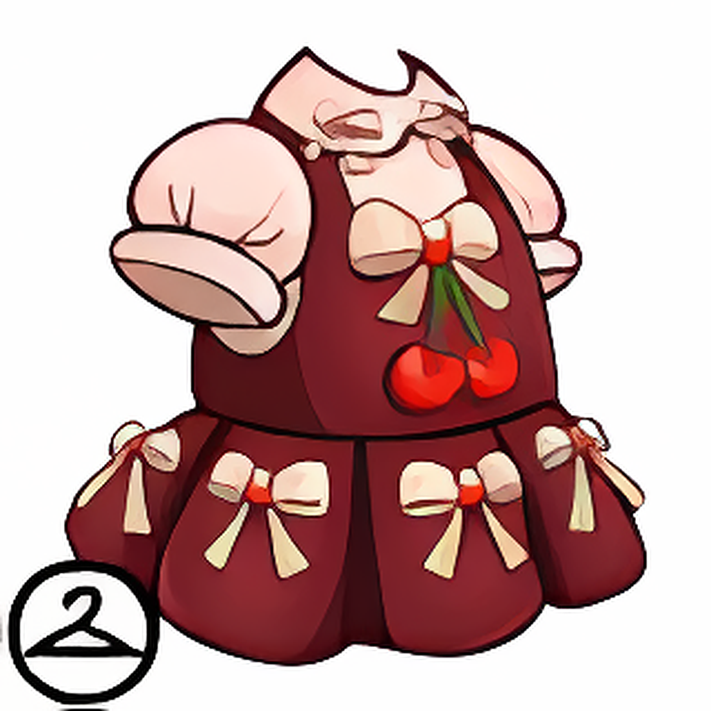 Cherry Dress with Puffy Sleeves
