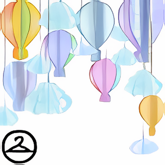 Hot Air Balloon and Cloud Garland