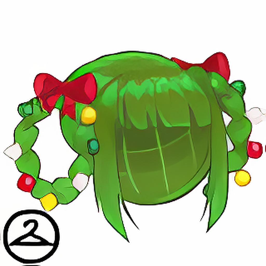 Christmas Wreath Wig