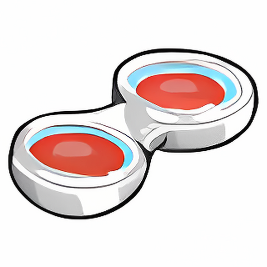 Dyeworks Vermillion: Black Button Contacts