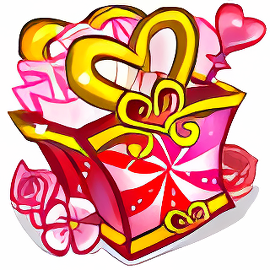 Golden Heart Valentine Goodie Bag