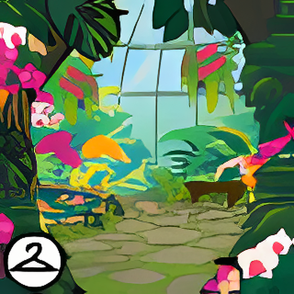 Tropical Orchid Atrium Background