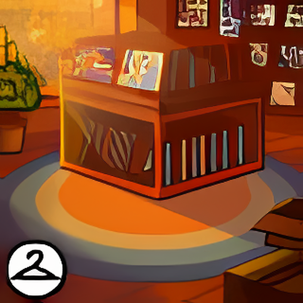 Inside a Record Store Background
