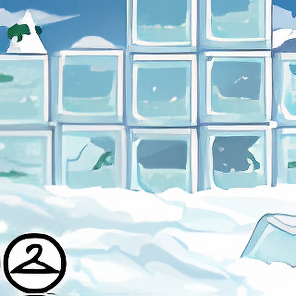 Ice Block Wall Background