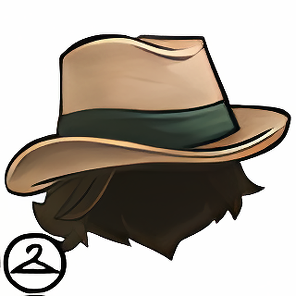 Dark Wig and Fedora