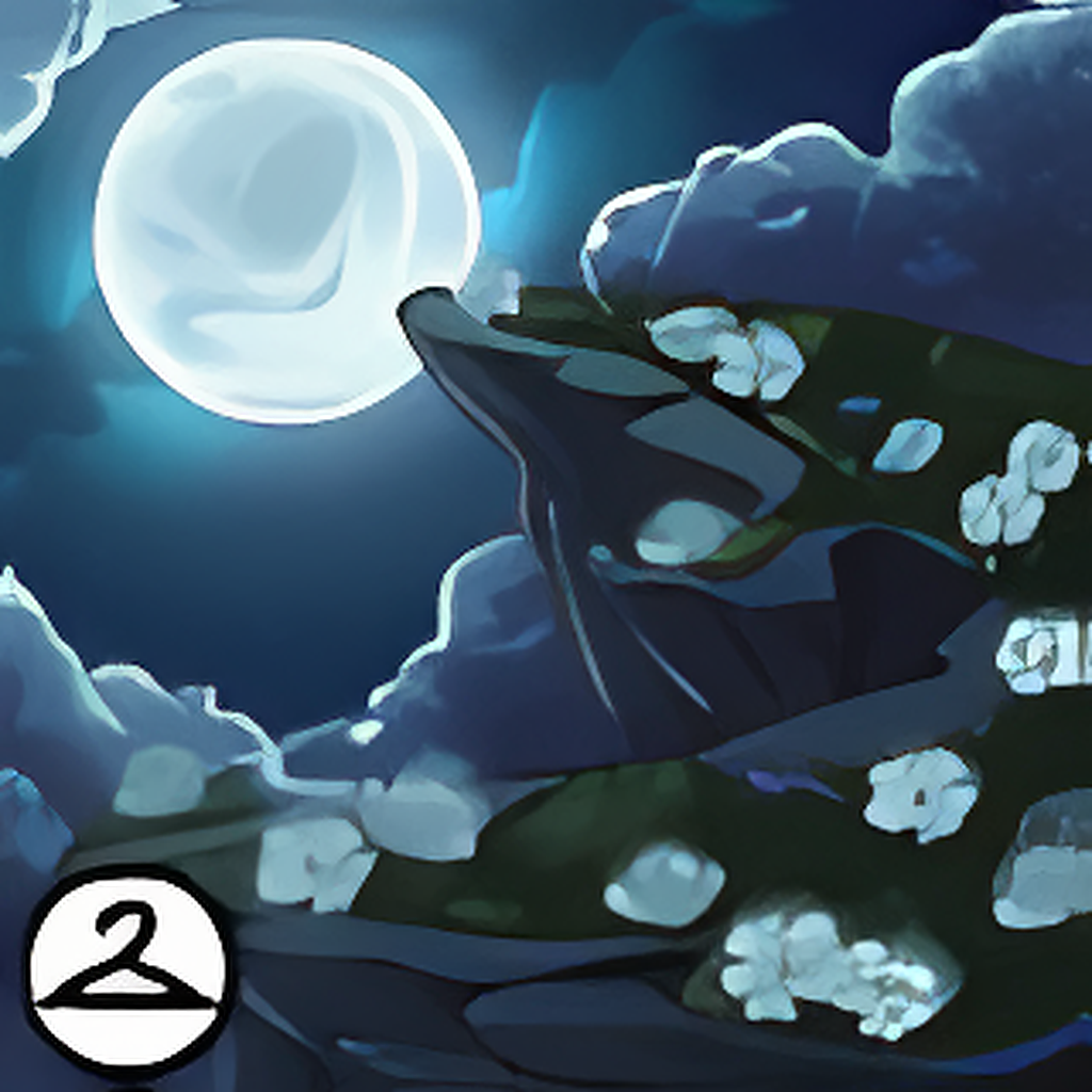Ethereal Moonflower Cliffside Background
