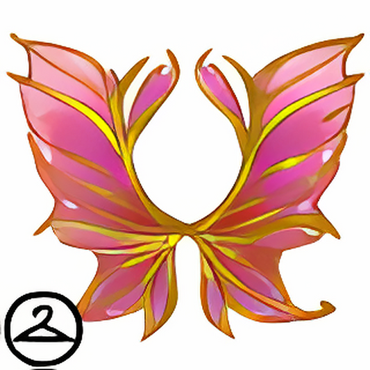 Gold Trimmed Valentines Wings
