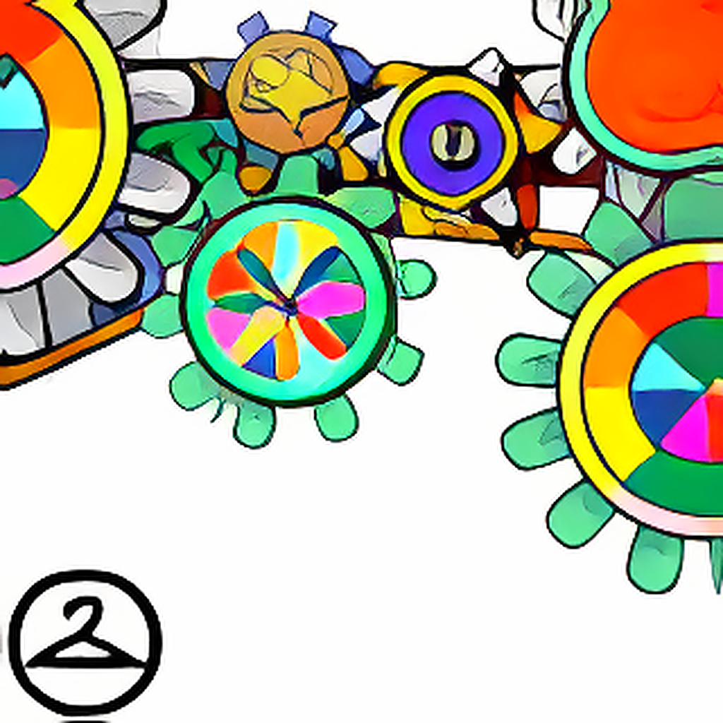 Vibrant Gears Garland