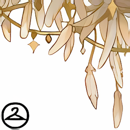 Feathers and Golden Stars Garland
