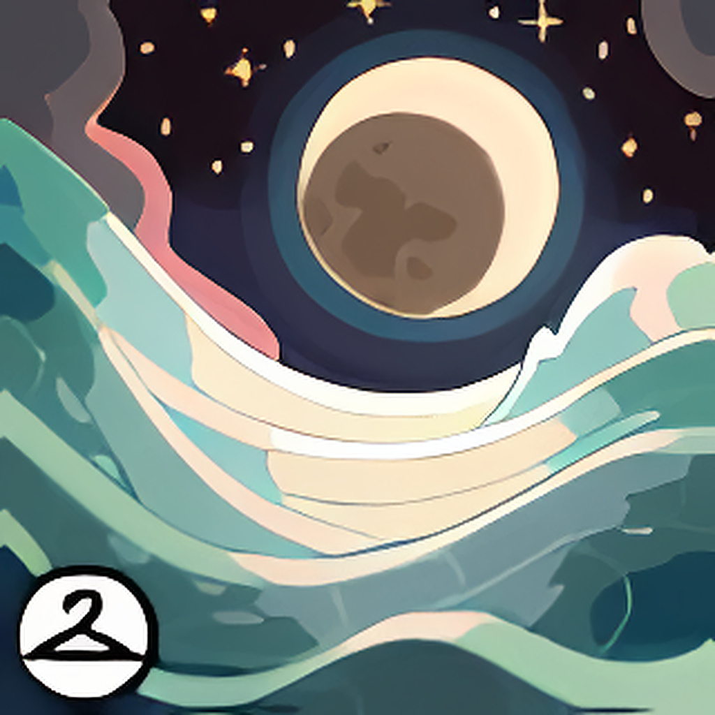 A Mystical Night in the Ocean Background