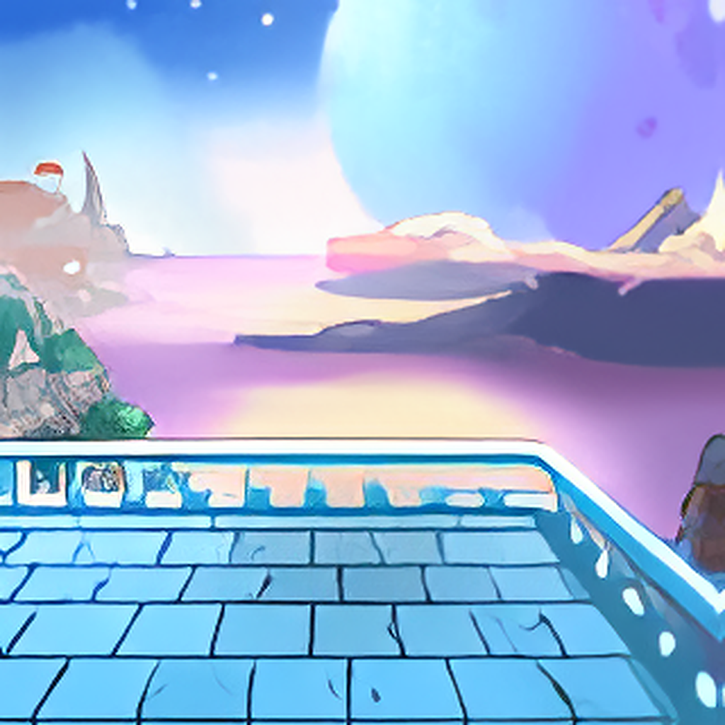 Dyeworks Blue: Stunning Moon View Background