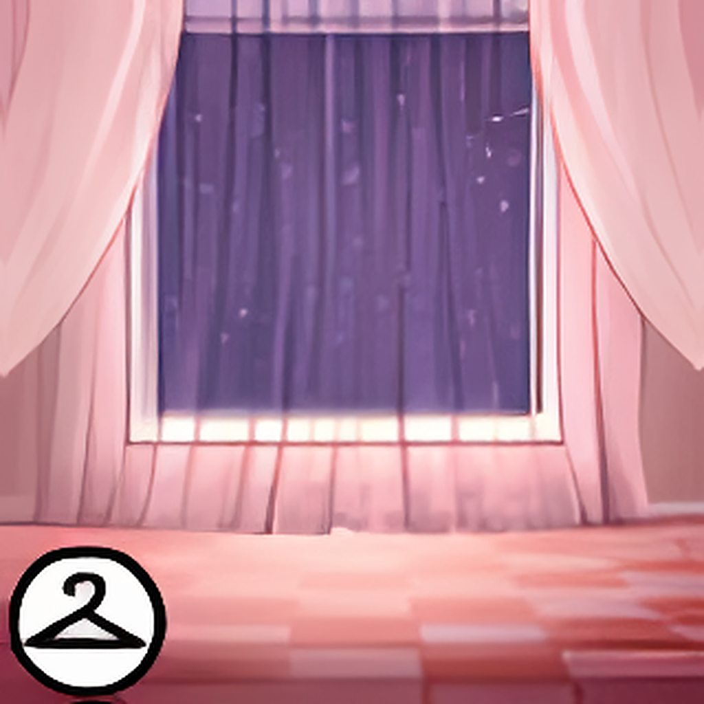 Dyeworks Pink: Window with Twinkling Lights Background Item
