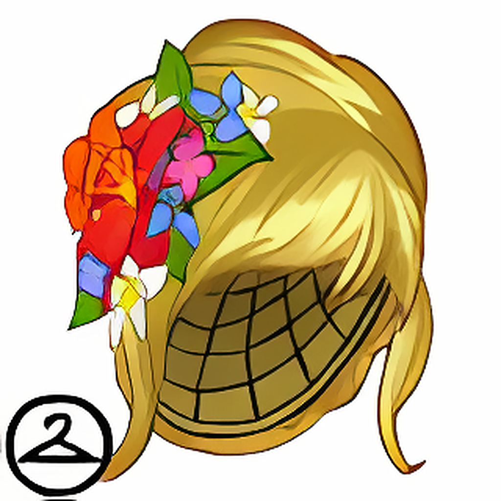 Blonde Tropical Flower Wig
