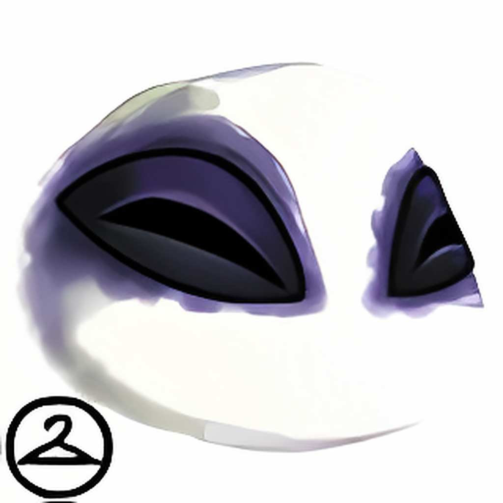 White Face Paint and Black Eye Makeup
