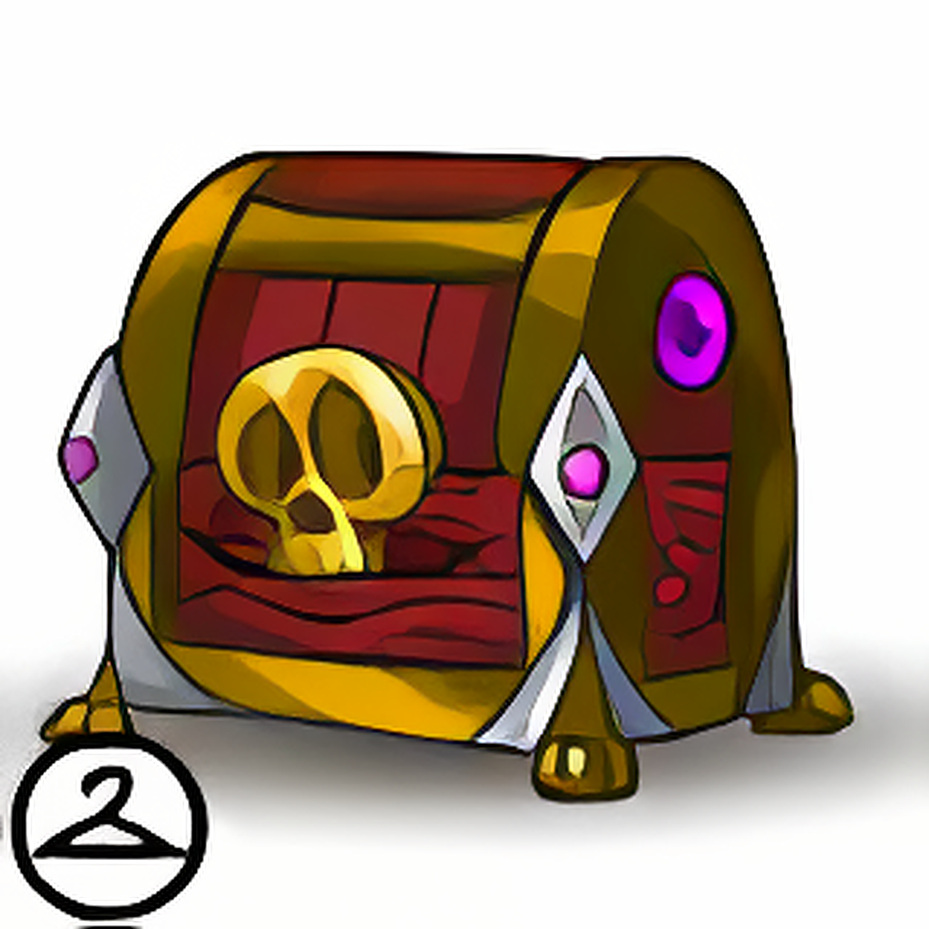 Flaming Chest of Pirate Gold