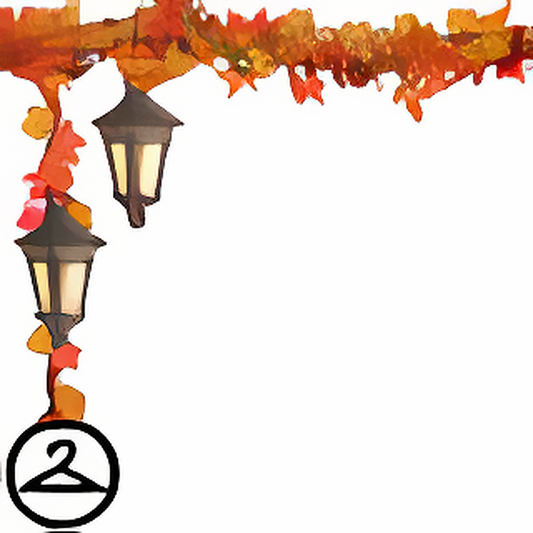 Hanging Lanterns and Leaves Garland