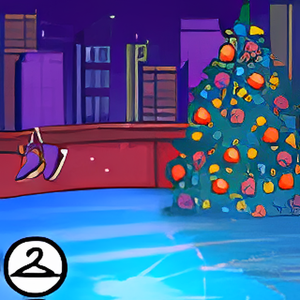 Rooftop Ice Rink Background