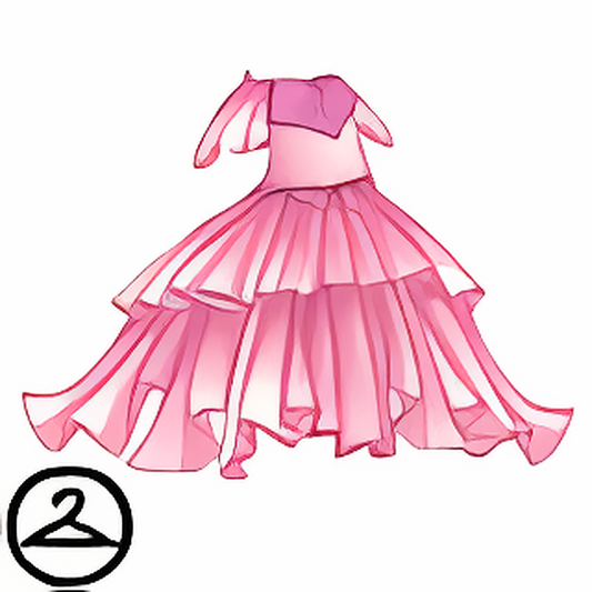 Dyeworks Pink: Maraquan Peach Ruffled Gown
