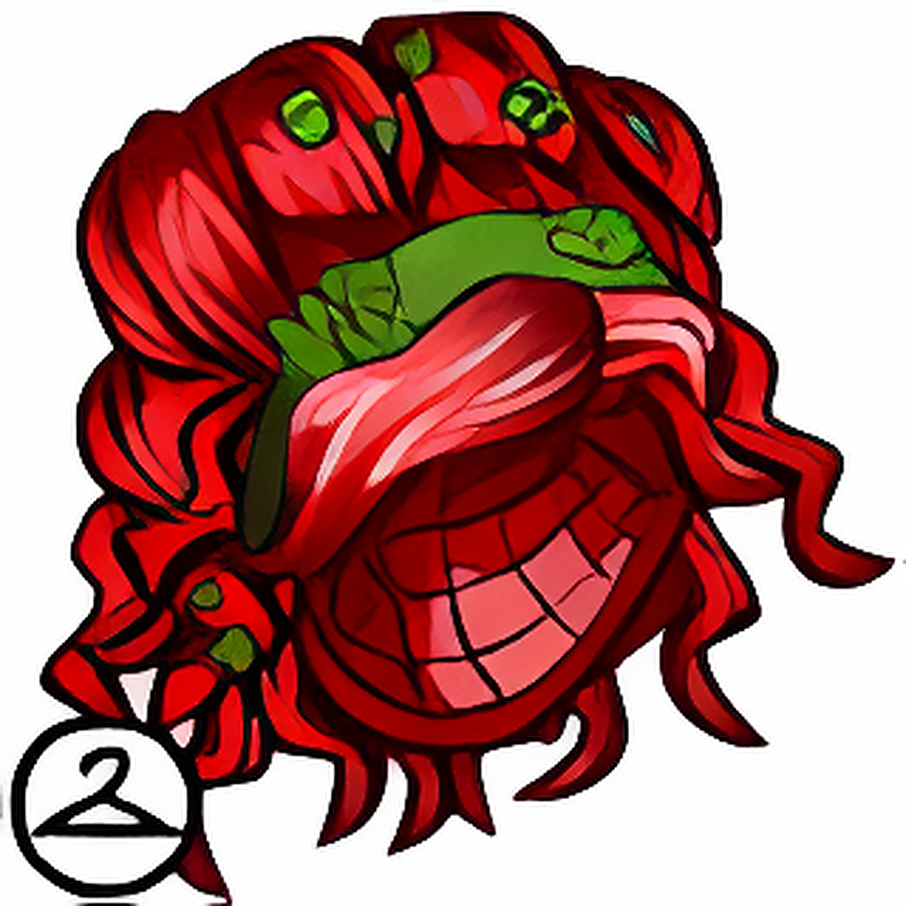 Brilliant Red Wig with a Clover Headband
