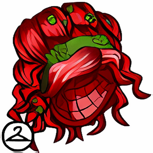 Brilliant Red Wig with a Clover Headband