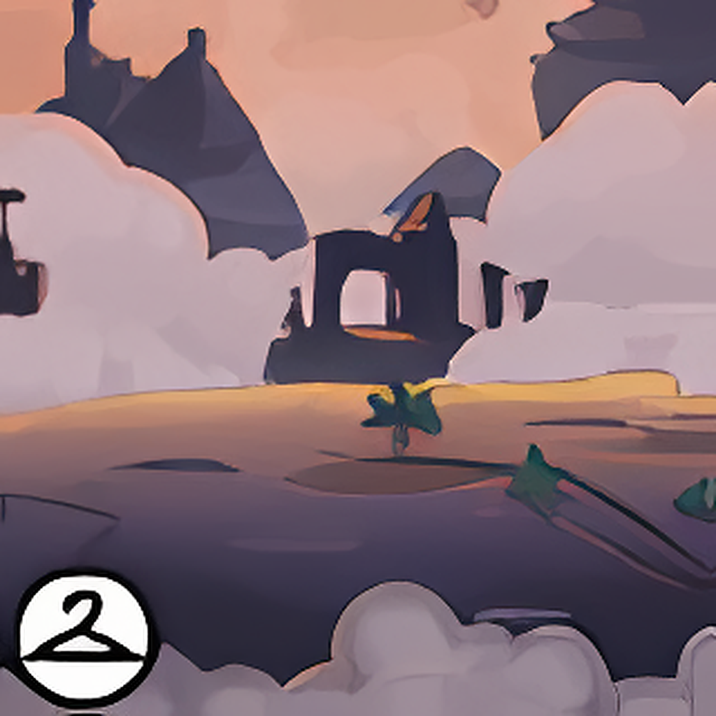 Ancient Mountain and Cloud Background